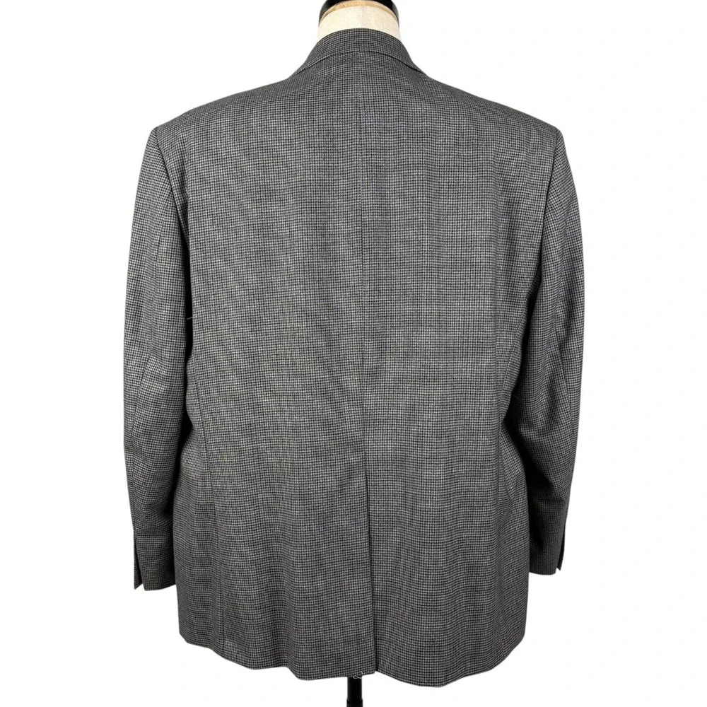Lauren Ralph Lauren Wool Sport Coat Mens 44S Gray Houndstooth 2 Button Blazer